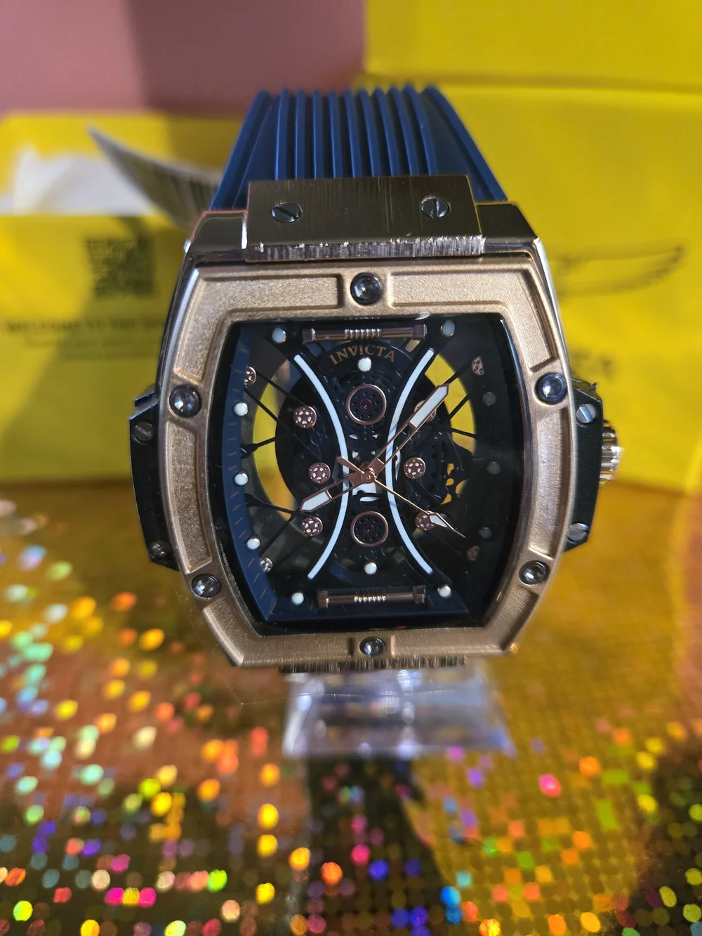 69846 Invicta S1 Rally Mens Watch Skeleton Dial Blue Collectors 50mm